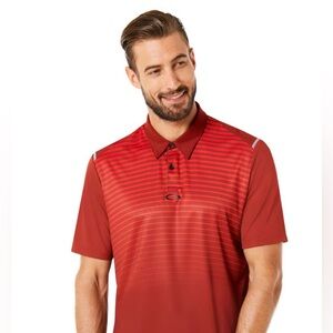 Oakley Polo Shirt‎ Short Sleeve Striped Ellipse Size M